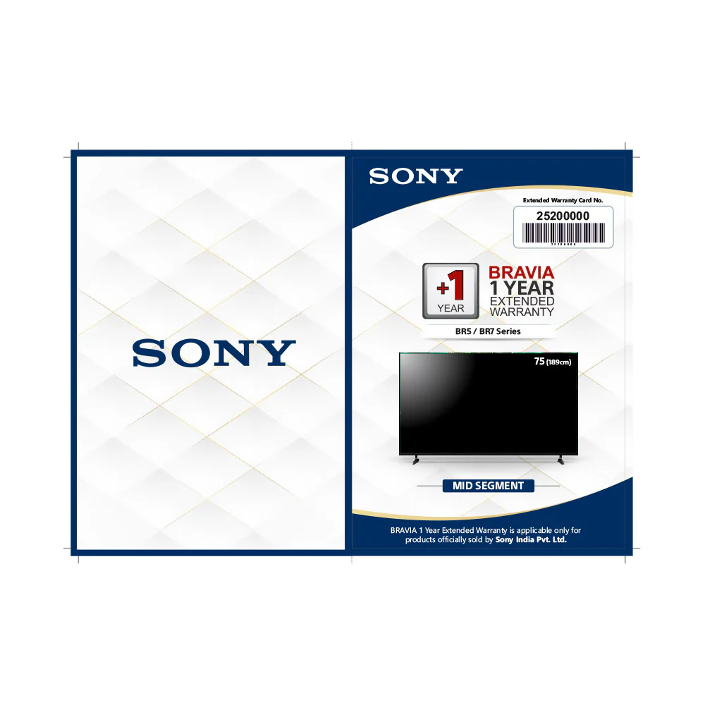 SONY BRAVIA +1Yr LCDEW 165cm(66)-189cm(75)(BR5/BR7)
