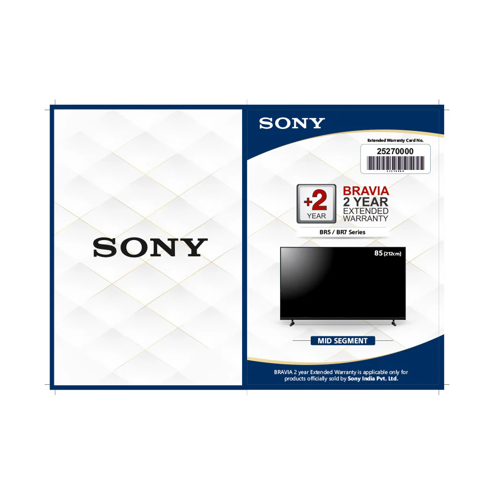SONY BRAVIA +2Yr LCDEW 189cm(76)-212cm(85)(BR5/BR7)