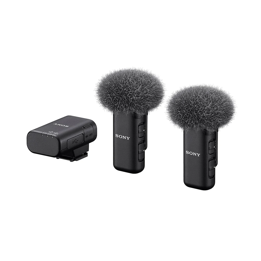 Sony ECM-W3 | Dual-channel Wireless Camera Microphone for digital recording | Content Creation | Dual Transmitter | Compact - Black