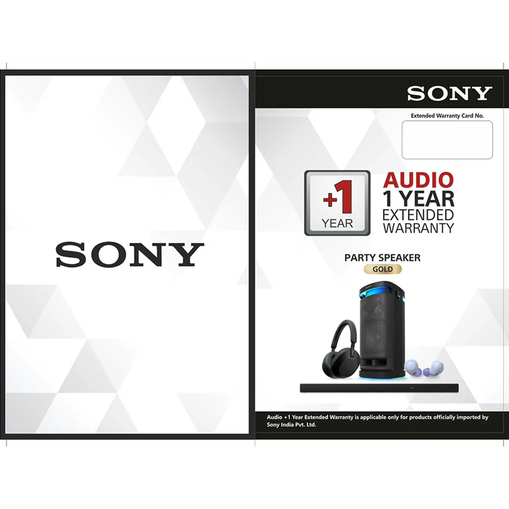 SONY AUDIO +1 Year Extended Warranty-Party Speaker Gold