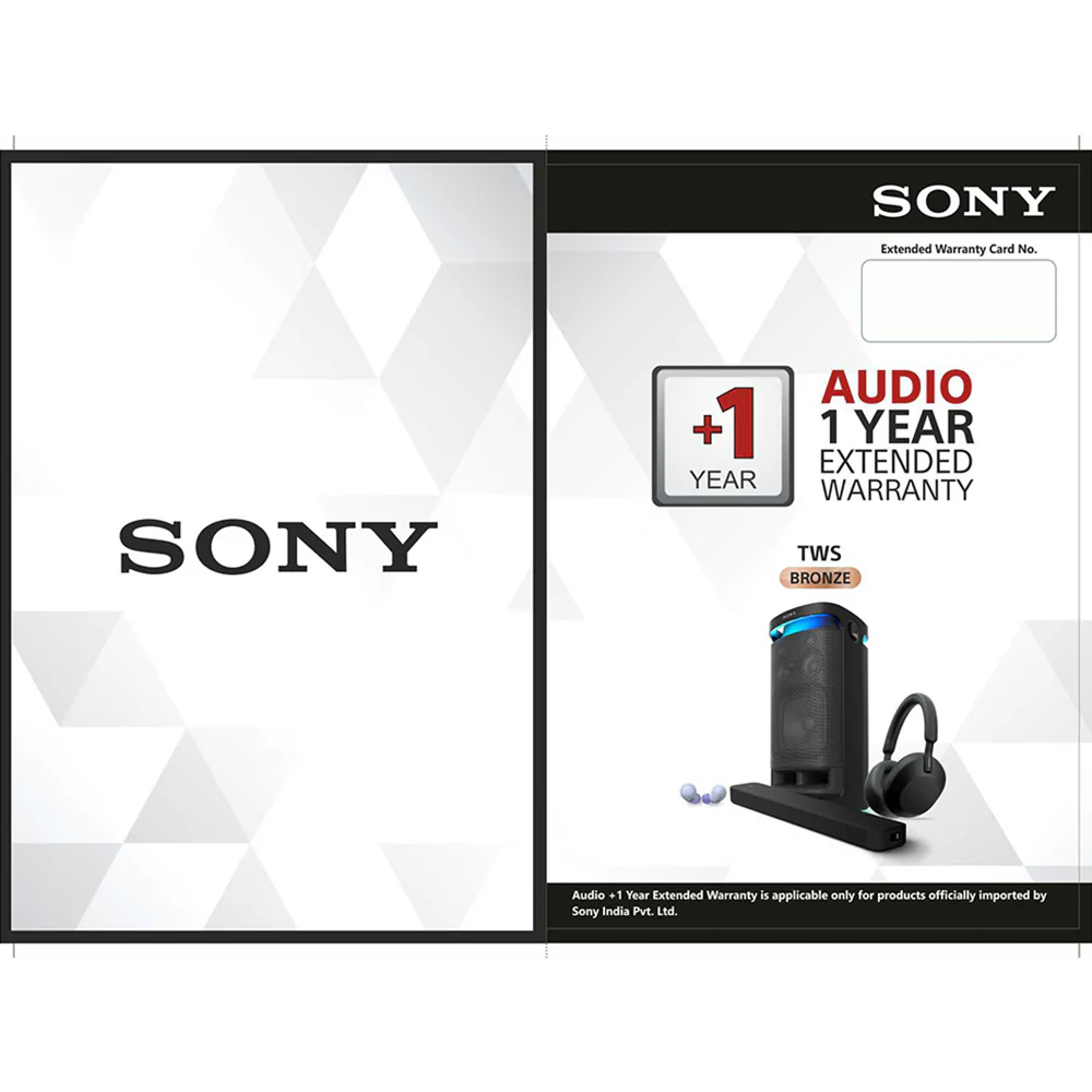SONY AUDIO +1 Year Extended Warranty-TWS Bronze