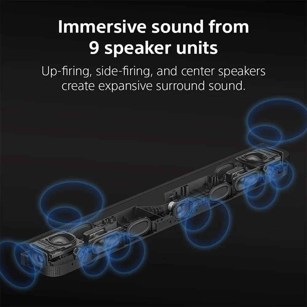Sony BRAVIA Theatre Bar 7, Single Soundbar, 9 Speaker Units, Surround Sound by Dolby Atmos, 360 Spatial Sound Mapping, Voice Zoom 3 for Sony Smart TV, Bluetooth - Image 13