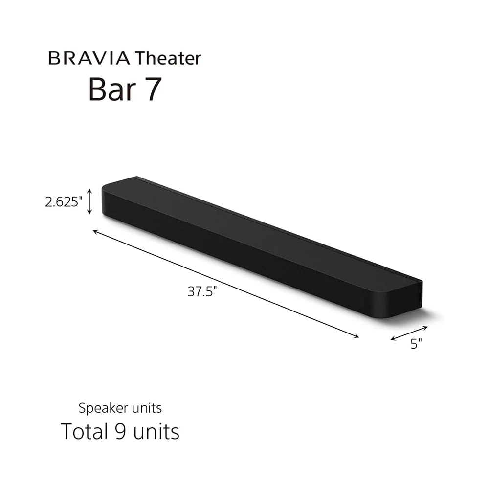 Sony BRAVIA Theatre Bar 7, Single Soundbar, 9 Speaker Units, Surround Sound by Dolby Atmos, 360 Spatial Sound Mapping, Voice Zoom 3 for Sony Smart TV, Bluetooth - Image 15