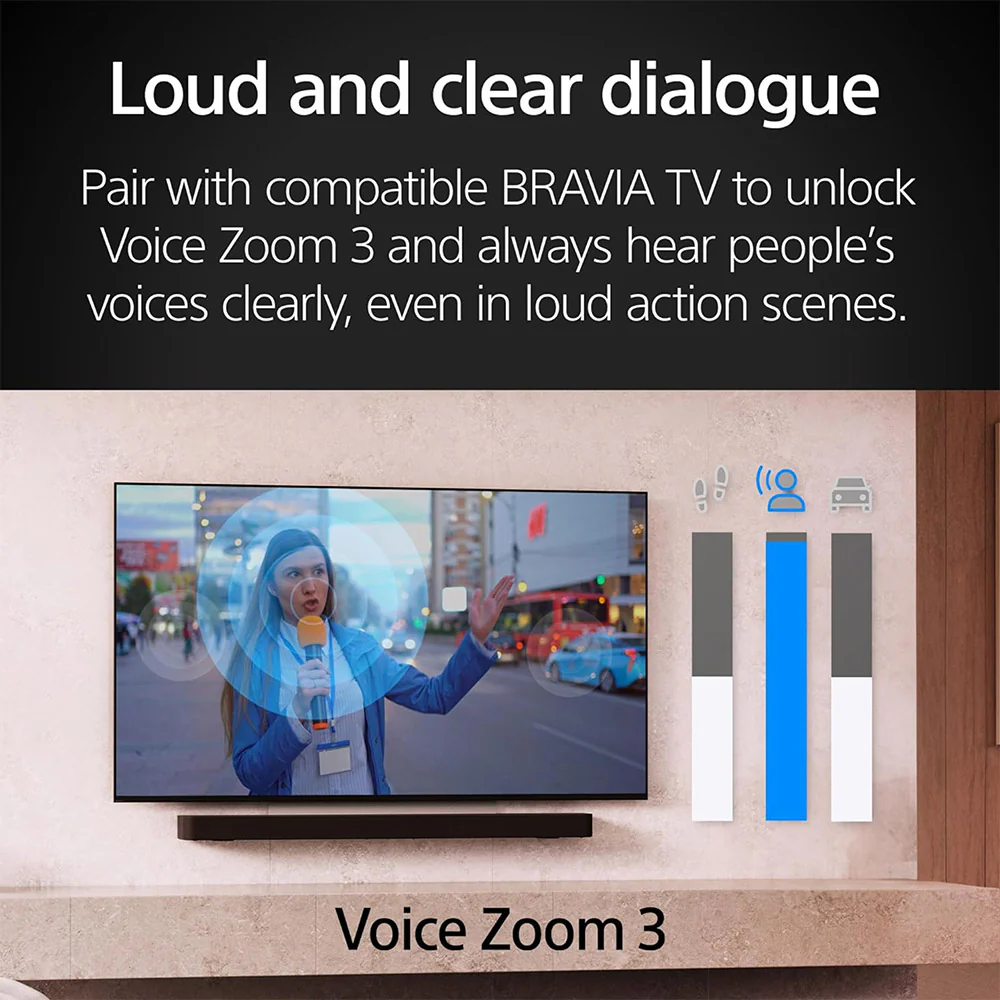 Sony BRAVIA Theatre Bar 7, Single Soundbar, 9 Speaker Units, Surround Sound by Dolby Atmos, 360 Spatial Sound Mapping, Voice Zoom 3 for Sony Smart TV, Bluetooth - Image 9