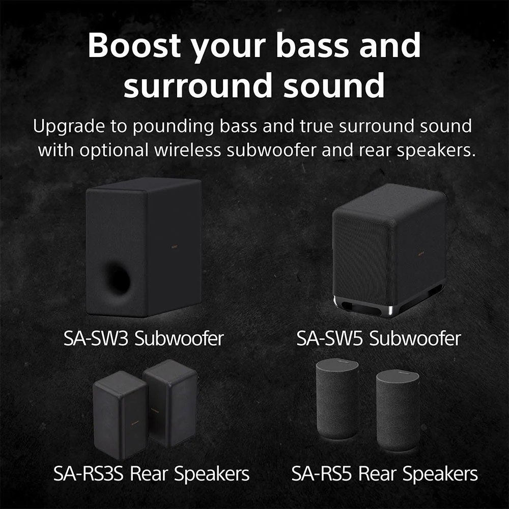 Sony Bravia Theatre Bar 8(HT-A8000) with 360 SSM,IMAX,Dolby Atmos/DTSx Premium Soundbar Home Theatre System with subwoofer SW3 & Rear Speaker SA-RS5(360 RA,Voice Zoom3,8K/4K HDR,HDMI eArc,BT),Black - Image 7