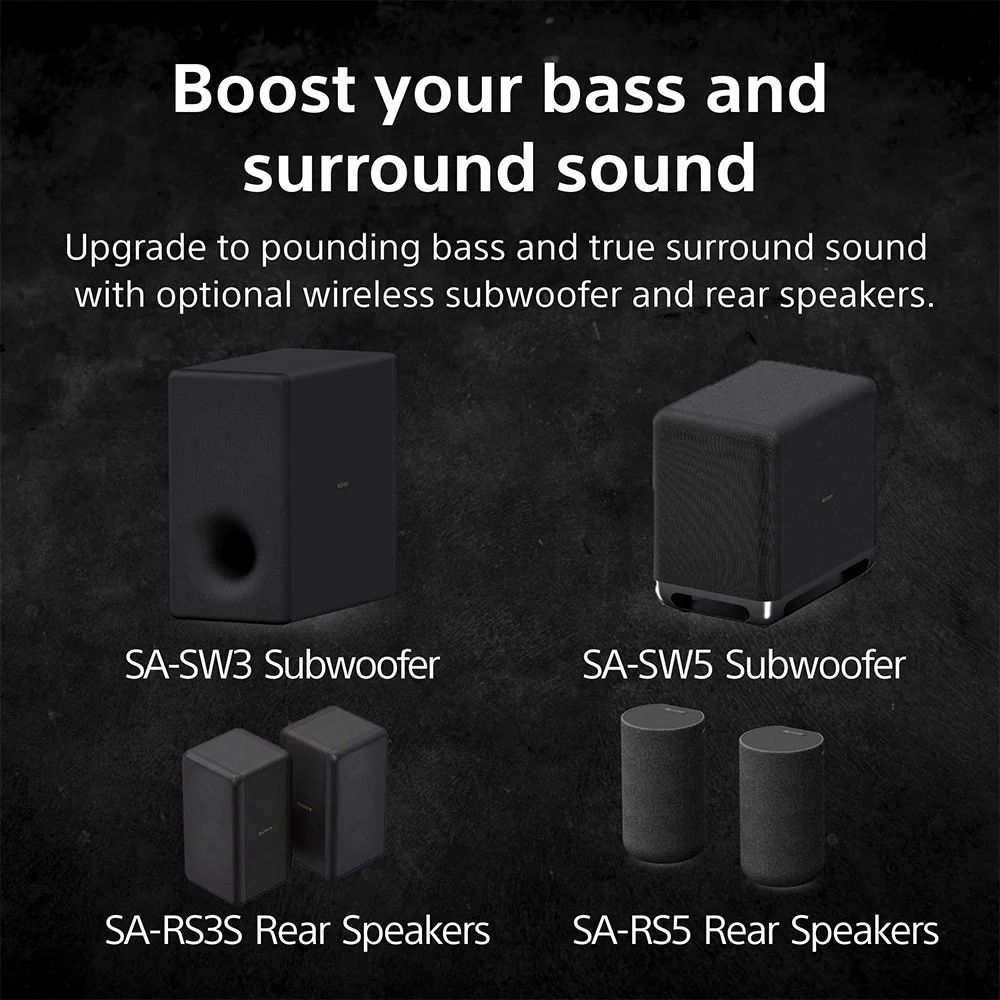 Sony Bravia Theatre Bar 8(HT-A8000) with 360 SSM,IMAX,Dolby Atmos/DTSx Premium Soundbar Home Theatre System with subwoofer SW7 & Rear Speaker SA-RS5(360 RA,Voice Zoom3,8K/4K HDR,HDMI eArc,BT),Black - Image 8