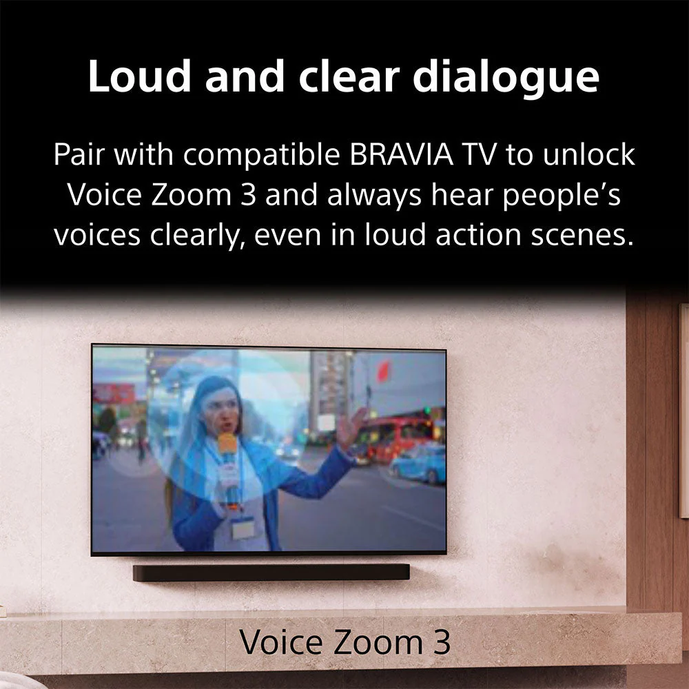 Sony Bravia Theatre Bar 9(HT-A9000) with 360 spatial sound mapping,IMAX,Dolby Atmos/DTSx Premium Soundbar Home Theatre System with subwoofer SW3(Hi Res,360 RA,Voice Zoom3,8K/4K HDR,HDMI eArc,BT),Black - Image 8