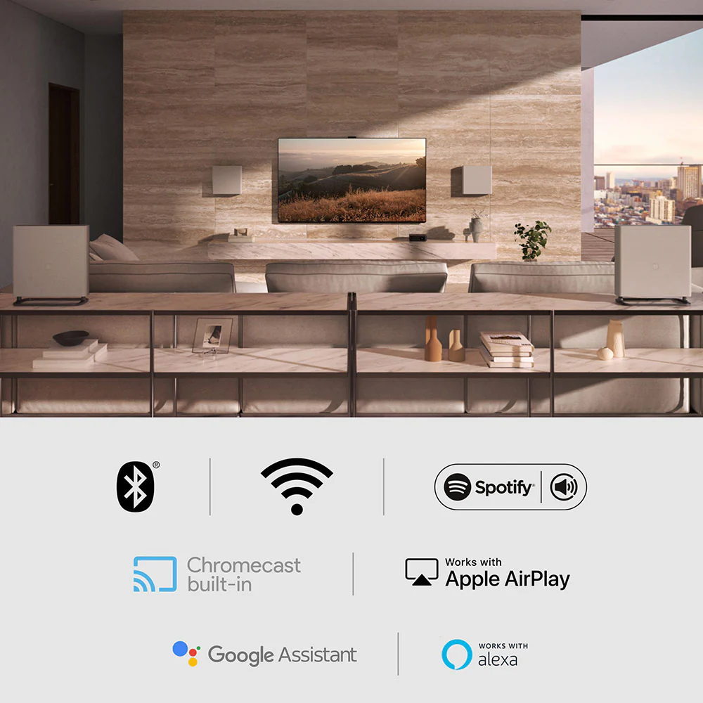 Sony Bravia Theatre Quad(HT-A9M2+ SA-SW5) Premium Home Theatre System with 360SSM,Multi Dimensional  Sound with Wireless Subwoofer SW5 (IMAX,Dolby Atmos/DTSx,360RA,Voice Zoom3,Alexa & Google,8K/4K HDR),Grey - Image 7