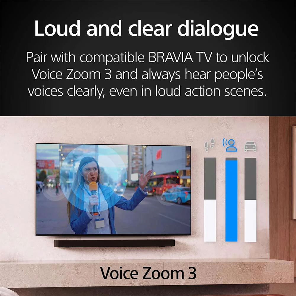 Sony Bravia Theatre Quad(HT-A9M2) Premium Home Theatre System with 360SSM,Multi Dimensional Sound with Wireless Subwoofer SW7 (IMAX,Dolby Atmos/DTSx,360RA,Voice Zoom3,Alexa & Google,8K/4K HDR),Grey - Image 11