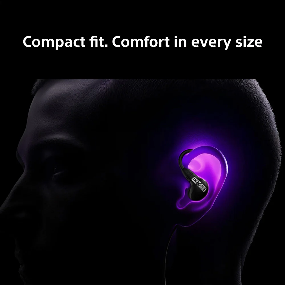 Sony INZONE E9 Wired in-Ear Monitor for Gaming, Tuned for FPS Games, Sound Isolating Earbuds, Comfortable Fit, Low Profile Design, 360 Spatial Sound, Case Included, Developed with Fnatic, White - Image 9