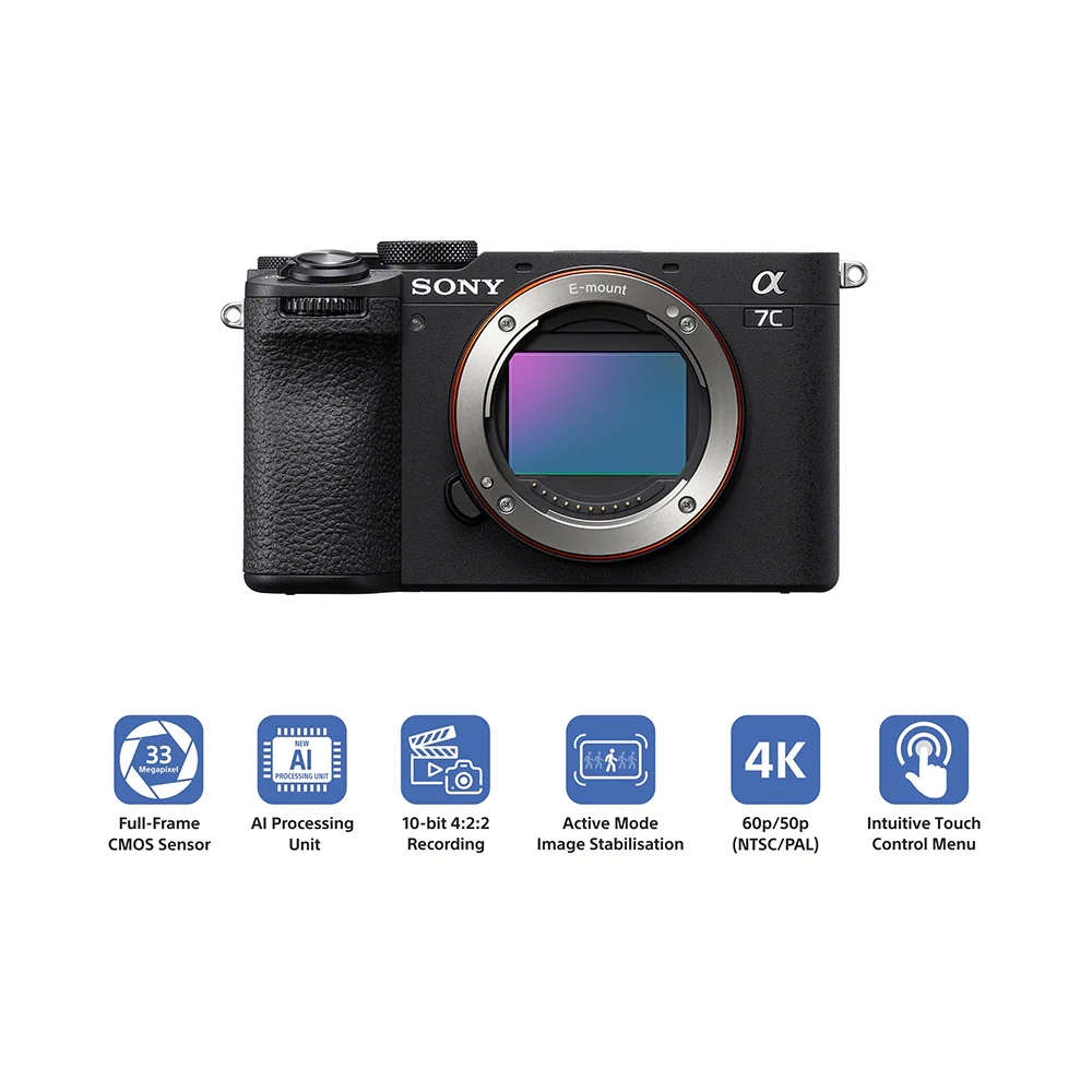 Sony Alpha ILCE-7CM2 Full-Frame Interchangeable-Lens Mirrorless vlog Camera (Body Only) | Made for Creators | 33.0 MP | Artificial Intelligence based Autofocus | 4K 60p Recording - Black - Image 2