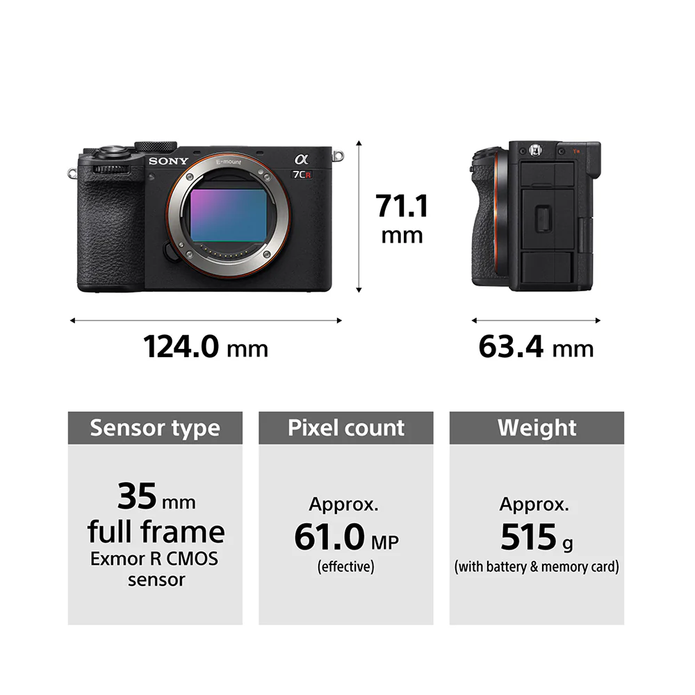 Sony Alpha ILCE-7CR Full-Frame Interchangeable-Lens Mirrorless Camera (Body Only) | Made for Creators | 61.0 MP | Artificial Intelligence based Autofocus | 4K 60p Recording - Silver - Image 3