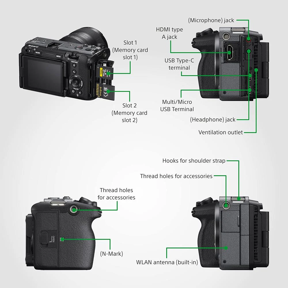Sony FX3A Cinema Line Full-Frame Camera | 4K 120P | Compact & Lightweight | Made for Filmmakers | Cinematic Shots - (Grey) - Image 13