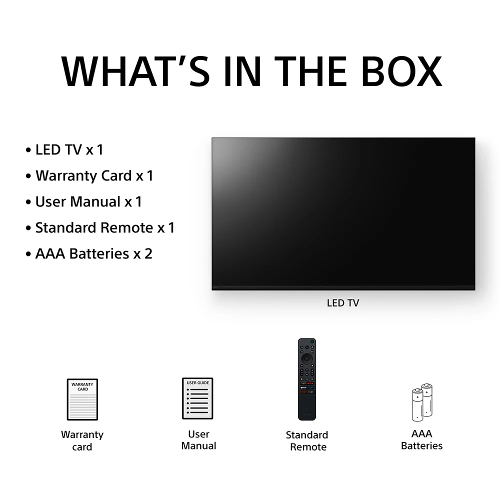 Sony 139 cm (55) BRAVIA 5 4K Ultra HD AI Technology Smart Mini LED Google TV K-55XR55A (Black) - Image 5