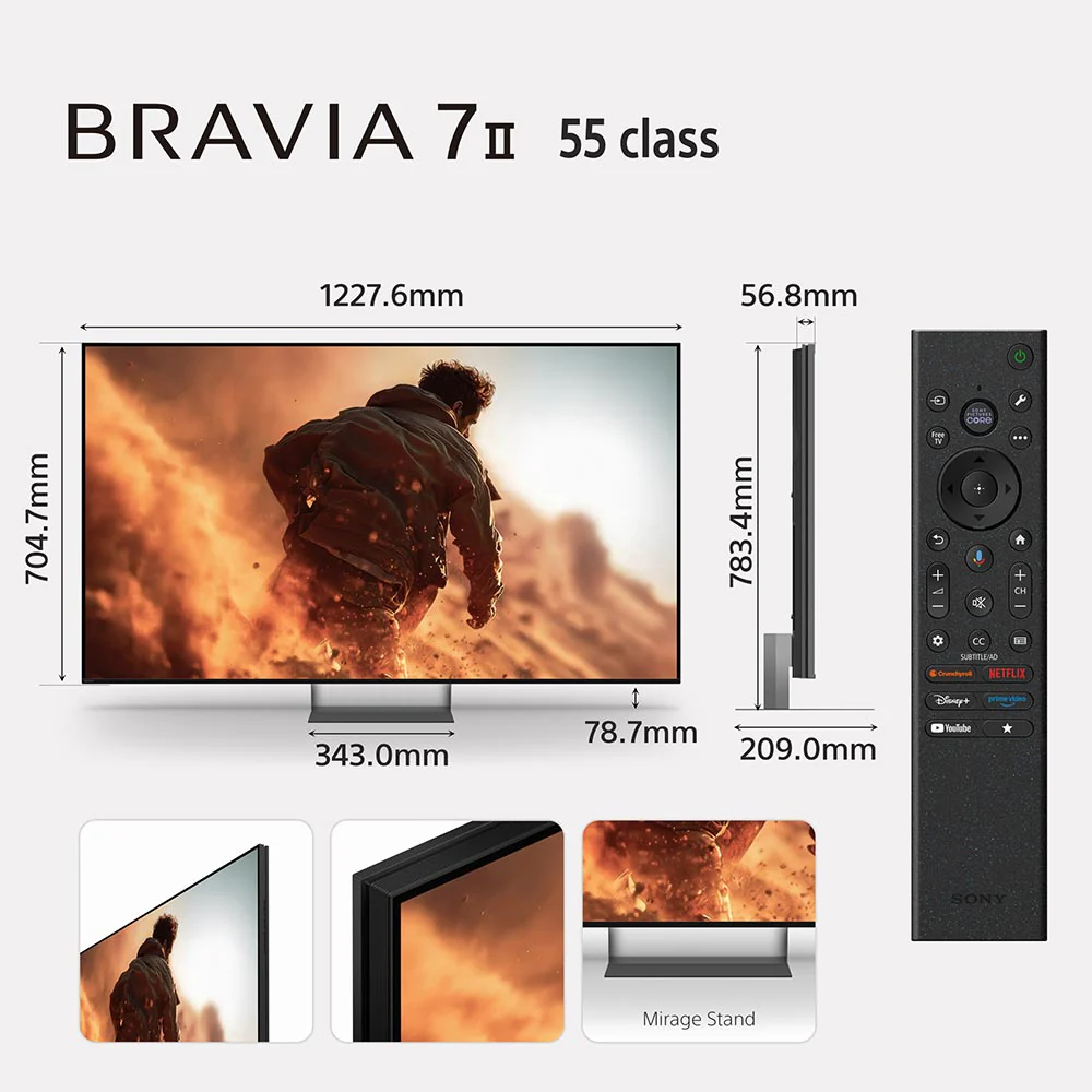 Sony BRAVIA 7II True RGB Series 139 cm (55 Inch) TV, AI XR Powered 4K Ultra HD (3840 x 2160) 120HZ Smart RGB LED Google TV, K-55XR70M2 (Black) - Image 5