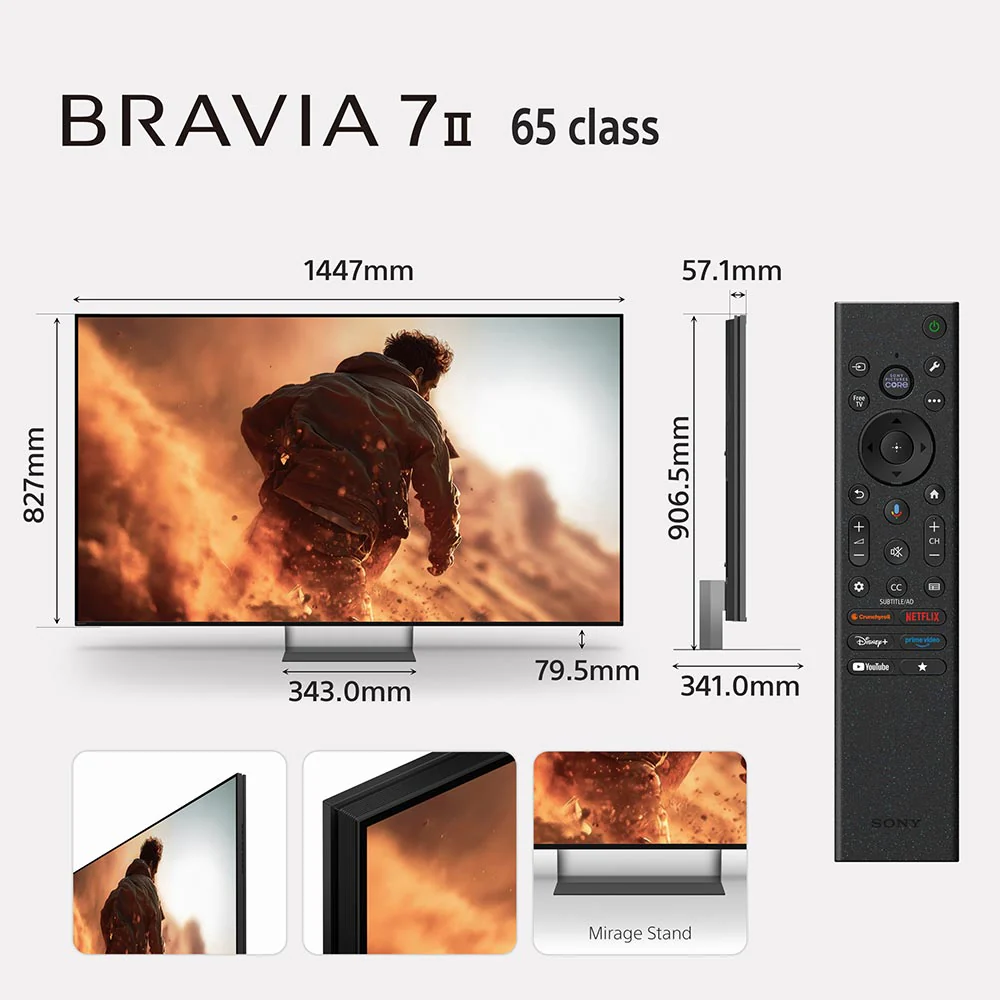 Sony BRAVIA 7II True RGB Series 165 cm (65 Inch) TV, AI XR Powered 4K Ultra HD (3840 x 2160) 120HZ Smart RGB LED Google TV, K-65XR70M2 (Black) - Image 5