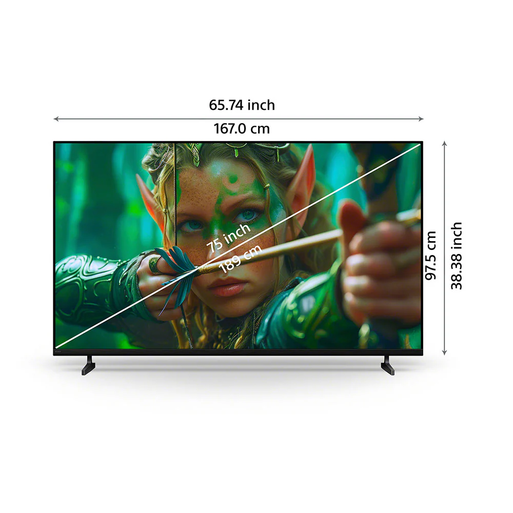Sony 189 cm (75) BRAVIA 2 II 4K Ultra HD Smart LED Google TV K-75S25M2 (Black) - Image 8