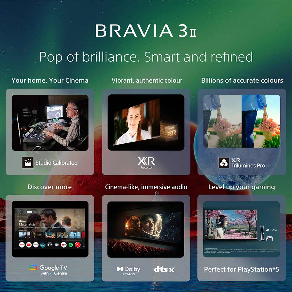 Sony 189 cm (75 inches) BRAVIA 3II AI XR Powered 4K 120HZ Ultra HD Smart LED Google TV K-75XR35M2 (Black) - Image 19