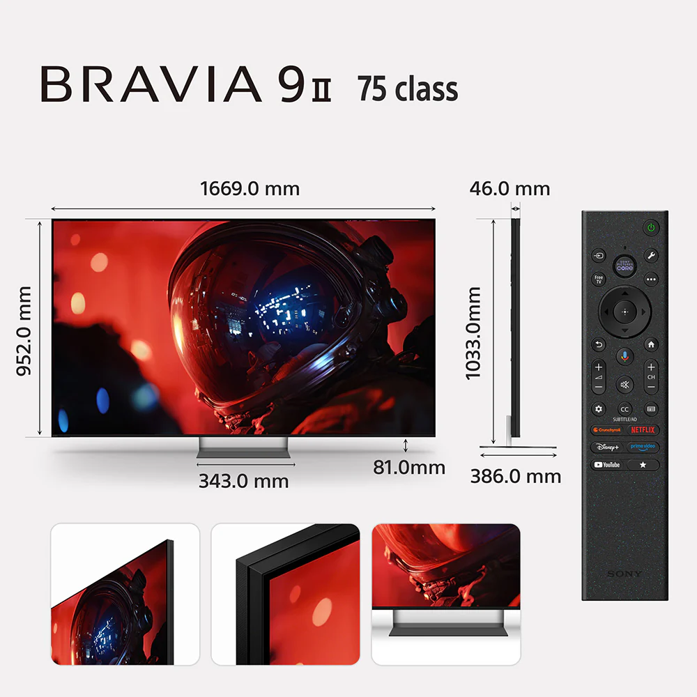 Sony BRAVIA 9II True RGB TV Series 189 cm (75 Inch) , AI XR Powered 4K Ultra HD (3840 x 2160) 120HZ Smart RGB LED Google TV, K-75XR90M2 (Black) - Image 5