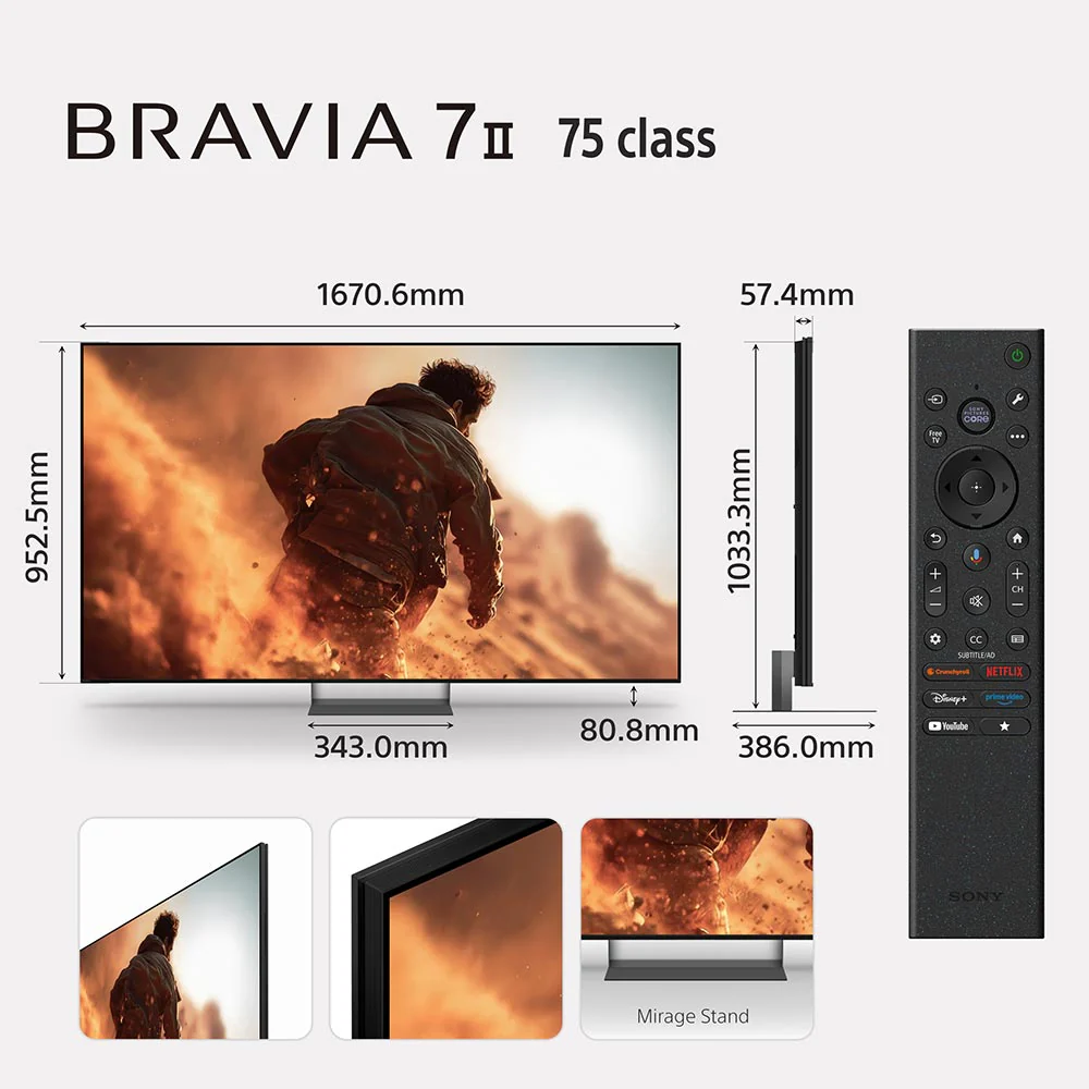 Sony BRAVIA 7II True RGB Series 215 cm (85 Inch) TV, AI XR Powered 4K Ultra HD (3840 x 2160) 120HZ Smart RGB LED Google TV, K-85XR70M2 (Black) - Image 5