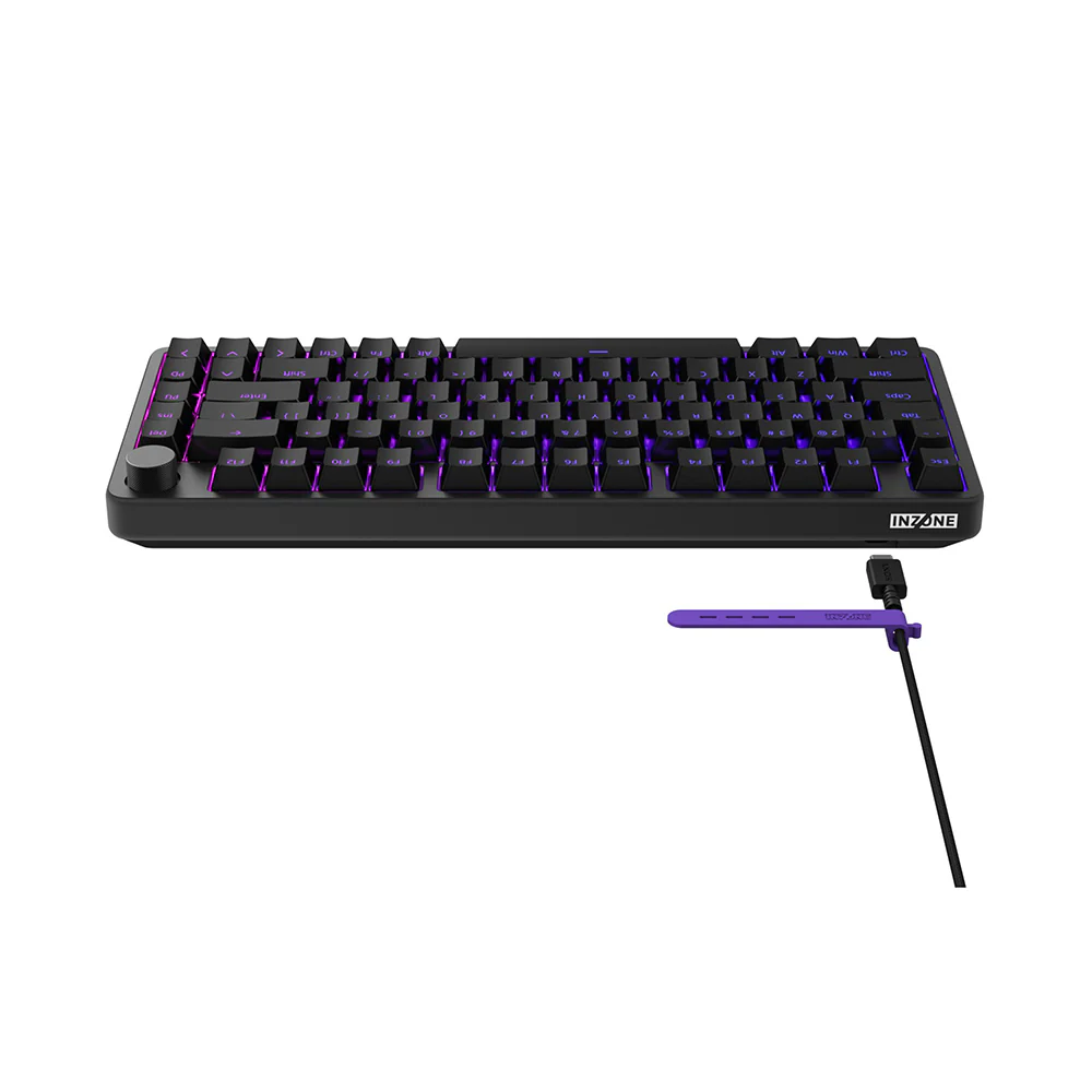 Sony INZONE KBD-H75 75% Wired Aluminum Chassis Gaming Keyboard, Hall-Effect Switch, Rapid Trigger, Adjustable Actuation Point, 8000 Hz Polling Rate, RGB Lighting, Volume Dial - Image 7