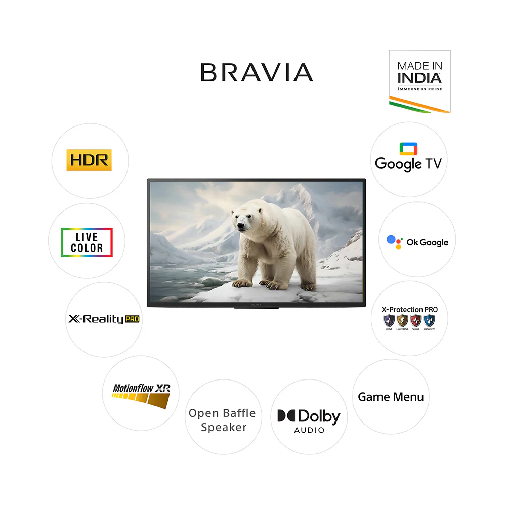 Sony BRAVIA 80 cm (32) HD Ready Smart LED Google TV  KD-32W825 (Black) - Image 3