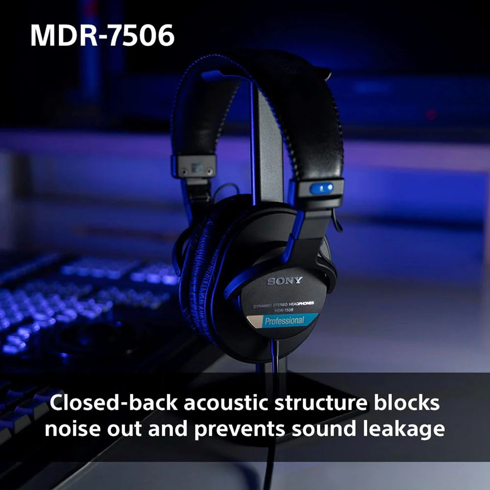 Sony MDR-7506 Professional Wired On Ear Headphones (Best Compatible with Professional Cinema Line Camera) - Black - Image 6
