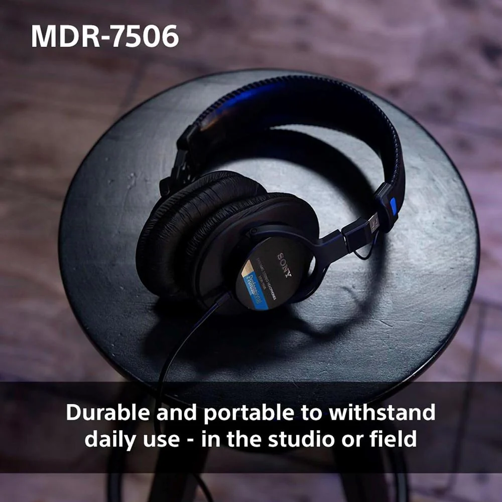 Sony MDR-7506 Professional Wired On Ear Headphones (Best Compatible with Professional Cinema Line Camera) - Black - Image 8