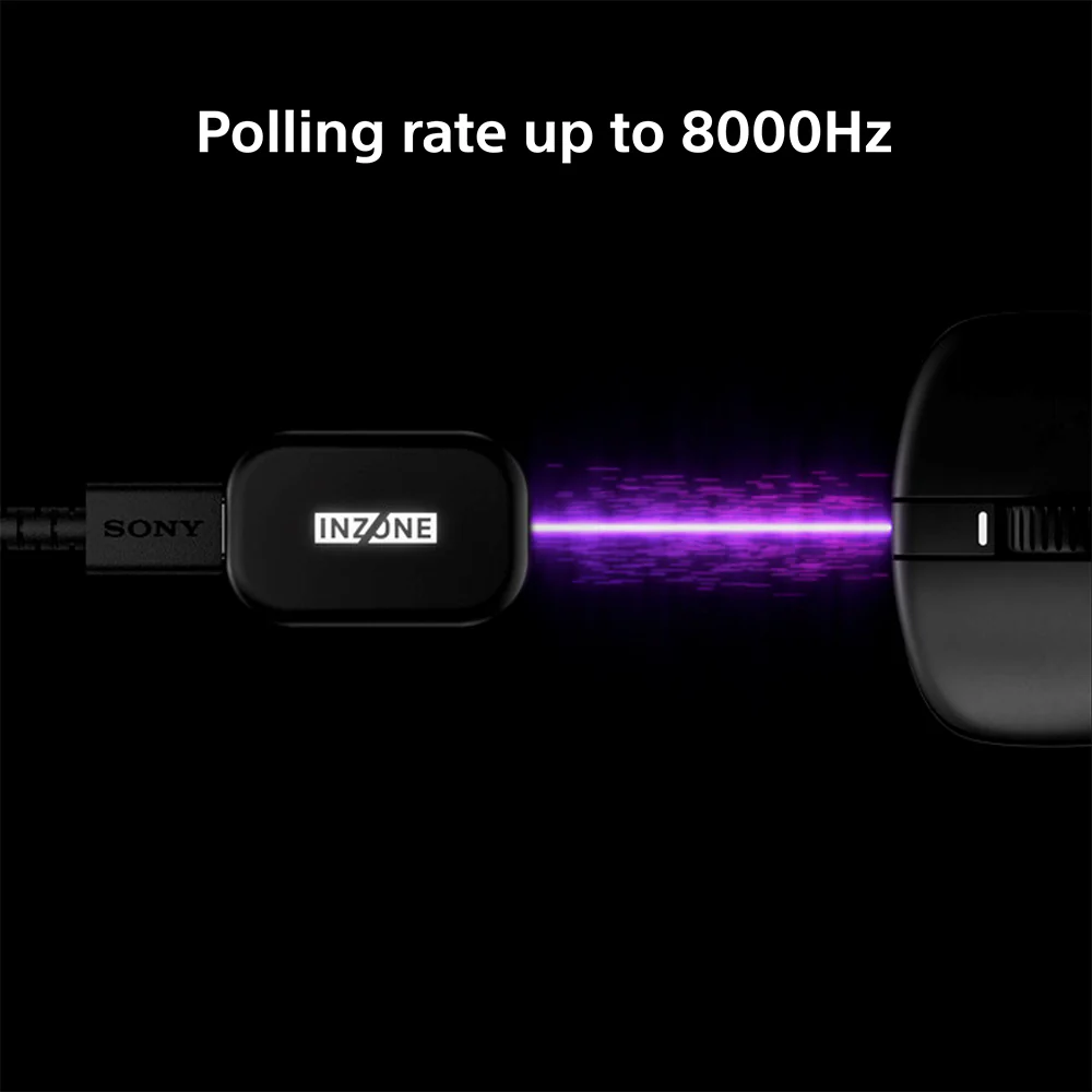 Sony INZONE Mouse-A Ultra-Lightweight 48g Wireless Gaming Mouse with Dongle, Optical Switch, 8000Hz Polling, 30K DPI Sensor, 90Hr Battery, Customizable Buttons, USB-C - Image 13