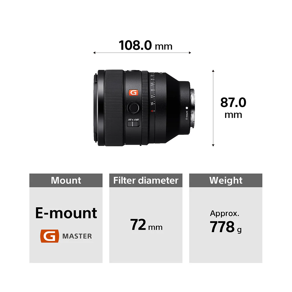 Sony FE 50mm F1.2 GM (SEL50F12GM) E-Mount Full-Frame, Standard G Master Lens - Image 12