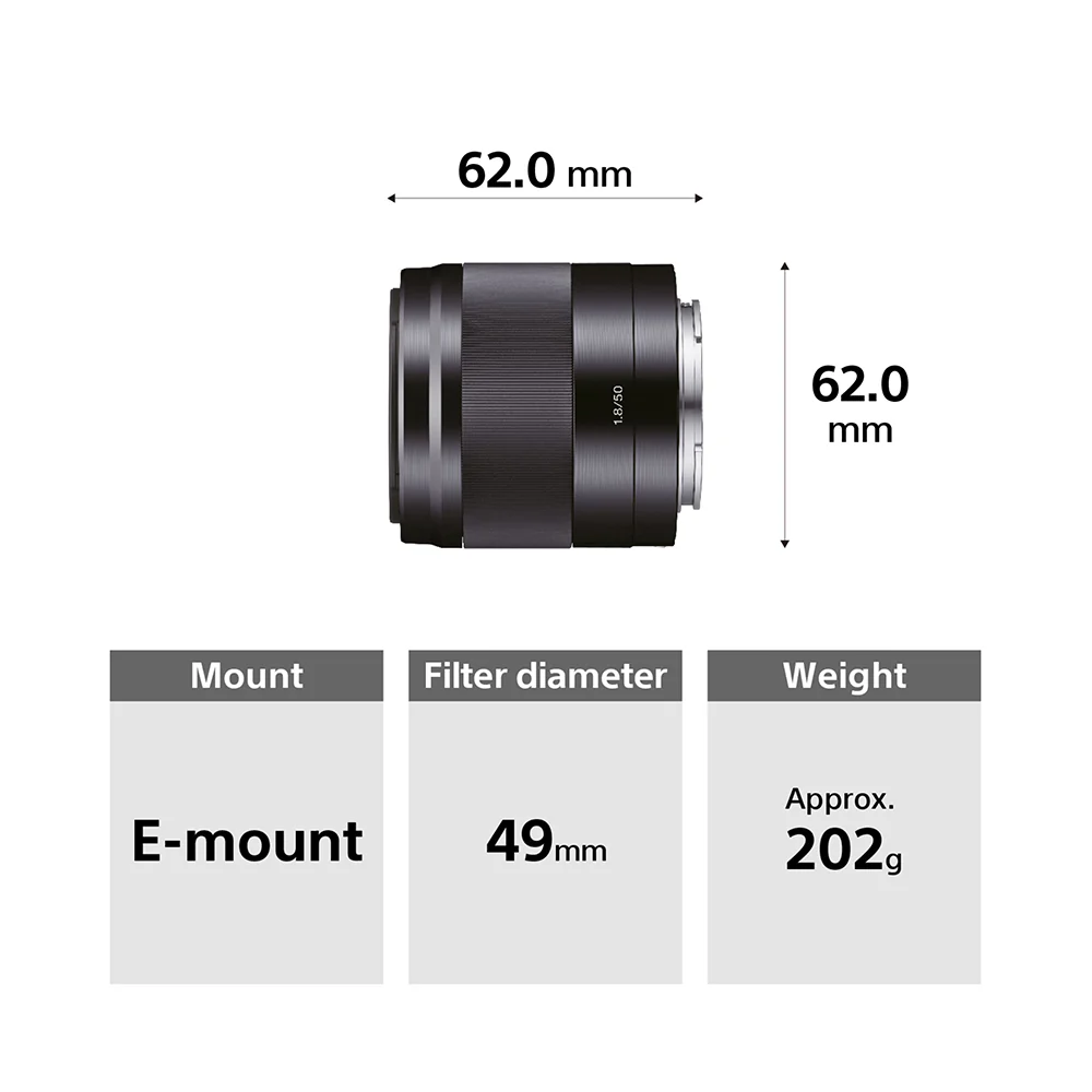 Sony E 50mm F1.8 OSS (SEL50F18) E-Mount Aps-c, Standard Prime Lens - Image 6