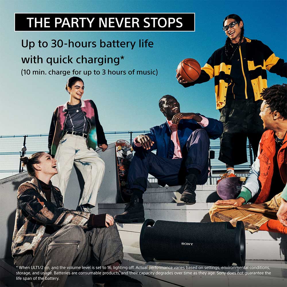 Sony ULT FIELD 7 Wireless Bluetooth Portable Speaker with 30H Battery life, ULT button(2 Modes) for Massive Bass,Comfortable Handle,Colourful Light,Powerbank,Waterproof,Dustproof,Karaoke,Party Connect - Image 6