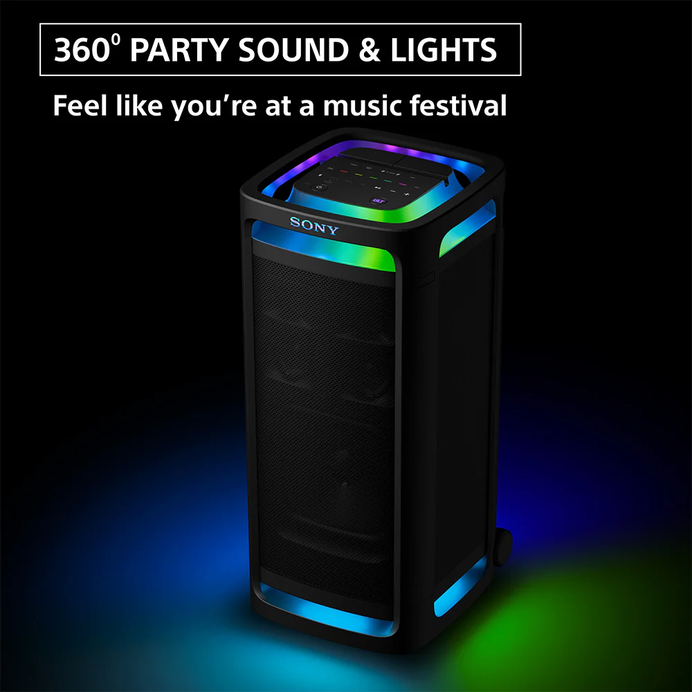 Sony ULT TOWER 9AC Party Speaker with Massive Bass,360° Sound and Party Lights, Karaoke ,Touch Panel, Bluetooth,TV Sound Booster, Corded Electric (SRS-ULT900),Without Battery- Get Wireless Dual ULTMIC1 - Image 3