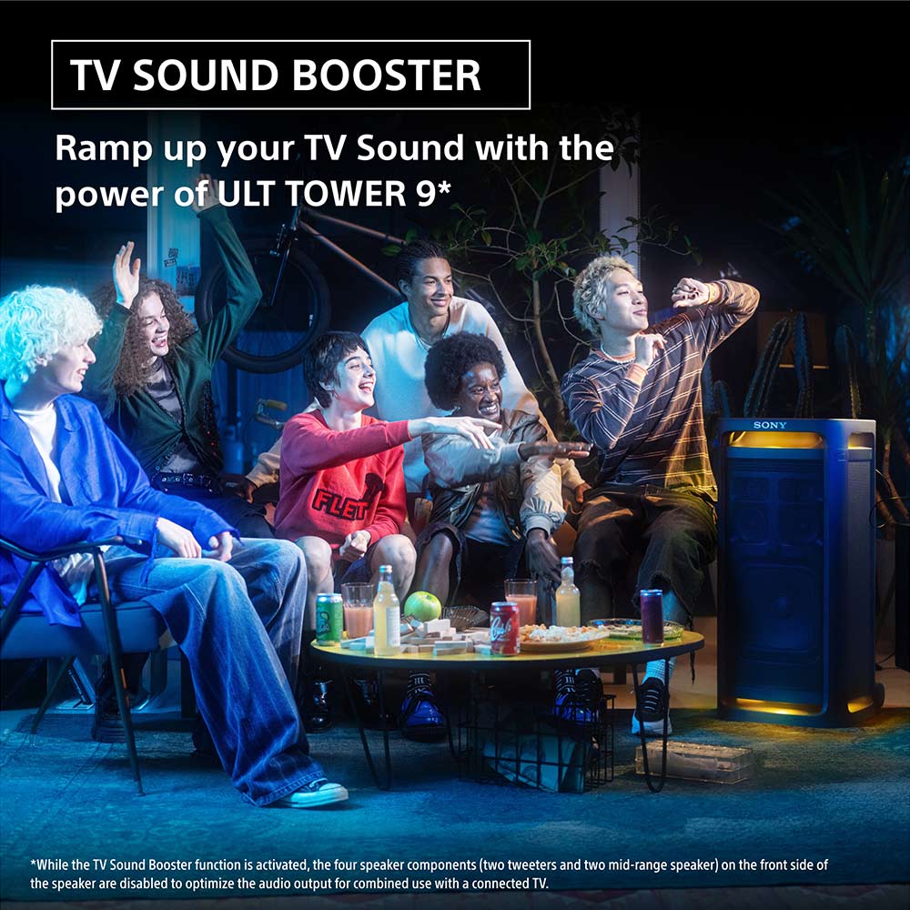 Sony ULT TOWER 9AC Party Speaker with Massive Bass,360° Sound and Party Lights, Karaoke ,Touch Panel, Bluetooth,TV Sound Booster, Corded Electric (SRS-ULT900),Without Battery- Get Wireless Dual ULTMIC1 - Image 5