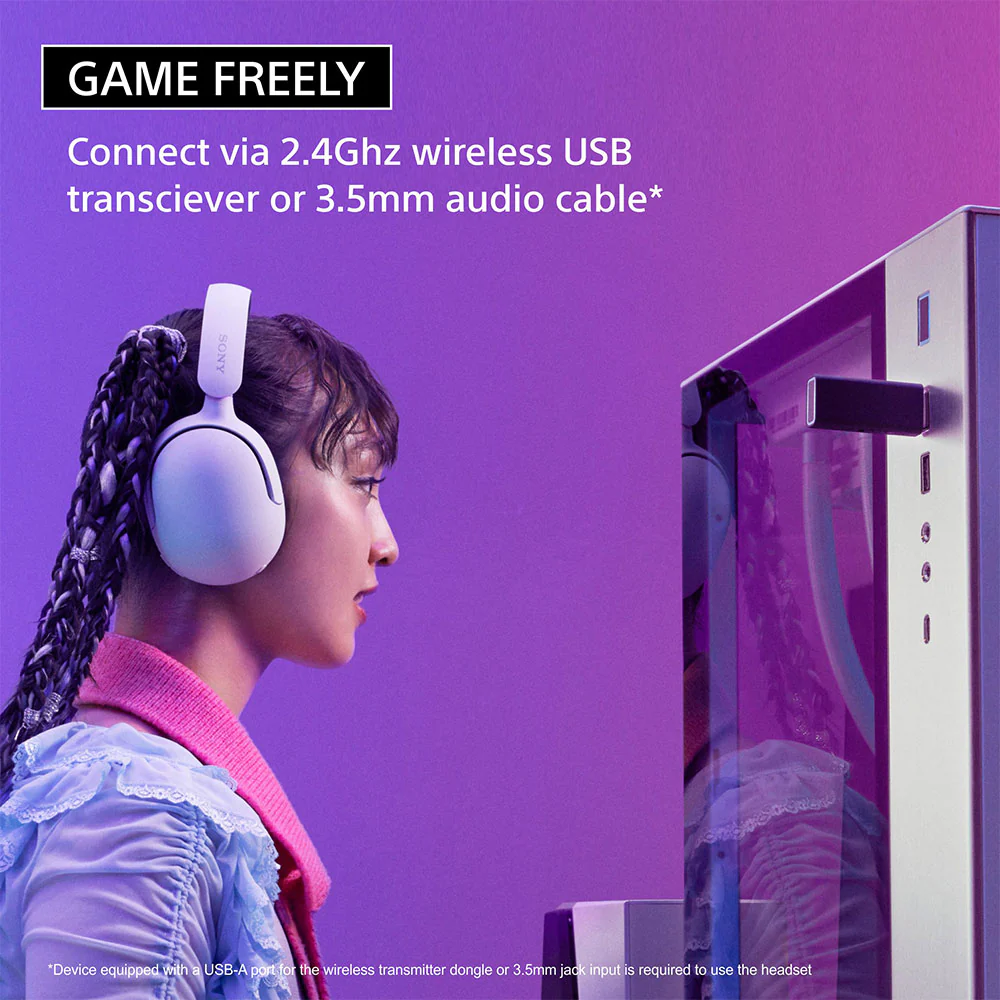 Sony INZONE H5 Wireless Gaming Headset, 360 Spatial Sound, Works with PC, PS5, 28 Hour Battery, 2.4Ghz Wireless and 3.5mm Audio Jack, WH-G500 - Image 8