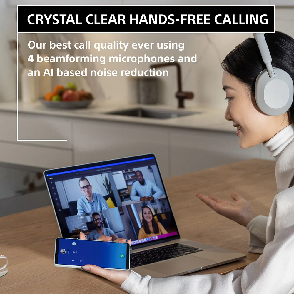 Sony WH-1000XM5 Wireless The Best Active Noise Cancelling Headphones, 8 Mics for Clear Calling, Battery- 40Hrs(w/o NC), 30Hrs(with NC), 3Min Quick Charge=3Hrs Playback, Multi Point Connectivity Black - Image 14