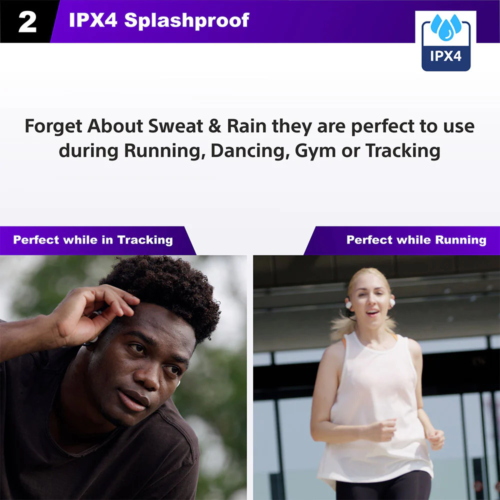 Sony Float Run WI-OE610 Headphones Designed for Running, Cycling, Hiking & Other Sports, Gym Headphones with Open-Ear Design, 10Hrs Battery, Splash Proof, Totally New Concept for Ear Health & Comfort - Image 13