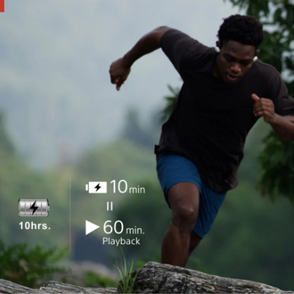 Sony Float Run WI-OE610 Headphones Designed for Running, Cycling, Hiking & Other Sports, Gym Headphones with Open-Ear Design, 10Hrs Battery, Splash Proof, Totally New Concept for Ear Health & Comfort - Image 8