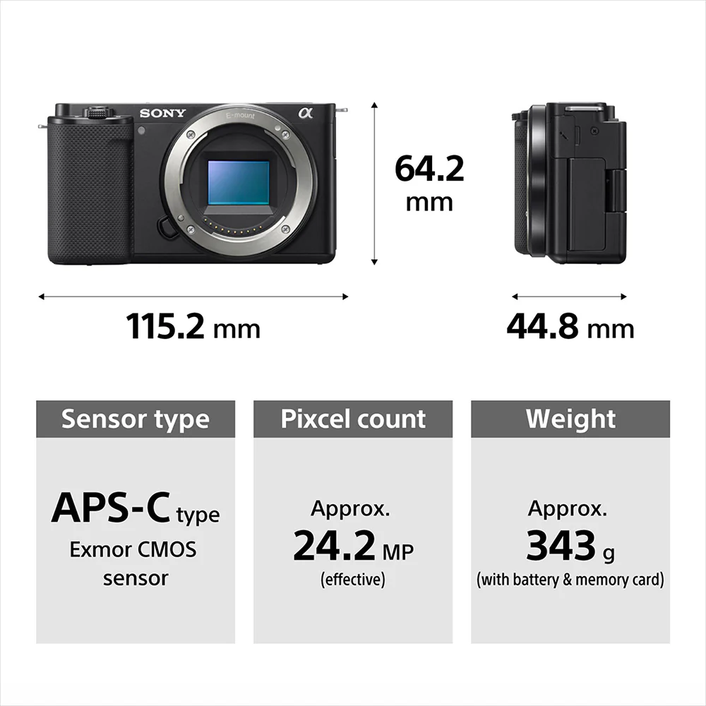 Sony ZV-E10 E-Mount APS-C Camera | 24.2 MP Vlog  Mirrorless Camera, 11 FPS, 4K/24p - Image 3